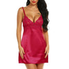 Image of Sexy Lingerie Babydoll Lace Dress Women's Silk Robe Women's Fashion Belt Summer Sleepwear Nightdress Soft sexy lingerie N4