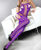 Image of Sexy Lingerie Hollow Out Teddies Bodystocking Open Crotch Bodysuit Mesh Lingerie Lace Sleepwear Pantyhose Catsuit Erotic costume