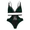 Image of Sexy Lingerie Sleepwear Women Lace Velvet Camisole Pajamas Set Wireless Bra Women Brief Sets Underwear Robe&Gown Sets Femme *X