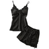 Image of Sexy Lingerie Women Lace Pajamas Summer Silk Satin Chest Pad Embroidery Pajamas Women Pijama mujer Ladies Sleepwear pyjama femme