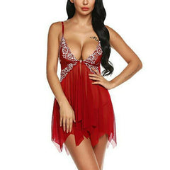 Sexy Lingerie Women Mesh Floral G-string Pajama Erotic underwear Transparent temptation Nightdress/Sleepwear/Costumes Babydoll