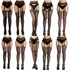 Sexy Mesh Fishnet Pantyhose Women Bling Tights Slim Pantyhose In A Grid Stockings Plus Size Party Club Hosiery