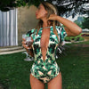 Image of Sexy Off The Shoulder Ruffle One Piece Swimsuit 2020 New Swimwear Women Swimsuit Deep-V Bathing Suits Beach Wear Swim Suit