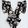 Image of Sexy Off The Shoulder Ruffle One Piece Swimsuit 2020 New Swimwear Women Swimsuit Deep-V Bathing Suits Beach Wear Swim Suit