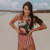 Image of Sexy One Piece Swimsuit 2019 Swimwear Women Monokini Bodysuit Bandage High Waist Swimsuit Female Bathing Suits Summer Beach Wear