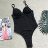 Image of Sexy Push up Underwired Swimwear One Piece Swimsuit Women 2019 High cut Monokini Female Trikini Ribbed Bathing Suit Bodysuit