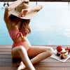Image of Sexy Retro Plaid High Waist Bikini 2020 Swimwear Women Swimsuit Female V Wire Bandeau Swim Bathing Suit Biquini Bathers