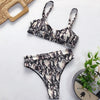 Image of Sexy Snake Print Bikini 2019 Female Swimsuit Women Swimwear Thong Push Up Bikinis Set High Waist Swimming Suits for Bathing Suit