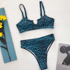 Image of Sexy Snake Print Bikini 2019 Female Swimsuit Women Swimwear Thong Push Up Bikinis Set High Waist Swimming Suits for Bathing Suit