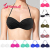 Image of Sexy Women Bikini Top Solid color Swimwear 2019 Print Swimsuit bandage Beach Sport Swimming Bra Halter Girls Summer Biquini T607