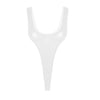Image of Sexy Women Bodysuit High Cut Thong Leotard Sleeveless One Piece Swimsuit Deep U Scoop Neck See Through Erotic Lingerie Monokini