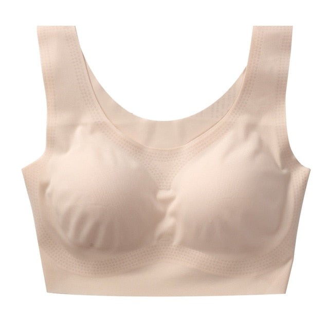 Sexy Women Bras Push Up Gather Bralette Seamless Bra Wire Free Soutien Gorge Femme Comfort Underwear Solid Color Vest Brassiere