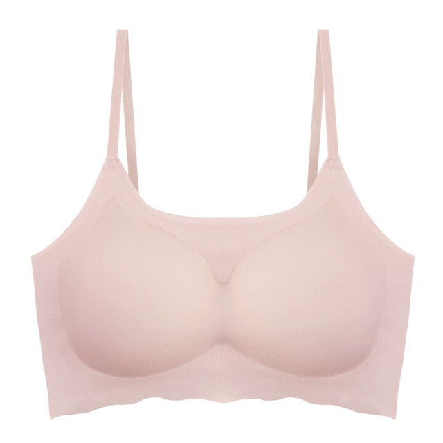 Sexy Women Bras Push Up Gather Bralette Seamless Bra Wire Free Soutien Gorge Femme Comfort Underwear Solid Color Vest Brassiere