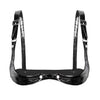 Image of Sexy Women Lingerie Black Adjustable Bralette Nightwear Open Cup Bra Spaghetti Straps Bra Wetlook Faux Leather Bra Tops Clubwear