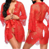 Image of Sexy Women Lingerie Lace Night Dress Sleepwear Nightgown Bandage Deep V G-String See Through Sexy Sheer Sleep Dress 2019 Silky