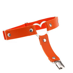 Sexy Women Studded Love Heart Leg Garters Rivet Punk Goth Harajuku Handmade Belt Ring Garters Gift FS99