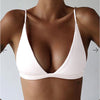 Image of Sexy Women solid Bandage Bikini Top Push up Padded Bra Bralette Swimsuit Swimwear Beachwear Swimming Bra Summer bathing Bra