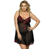 Image of Sexy Womens Nuisette Femme De Nuit Lace Bow Lingerie Nightwear Underwear Plus Size 6XL Sleepwear Dress Silk Robes For Women