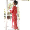 Image of Sexy christmas lingerie sex costumes female robe erotic set stripper clothes for sex lace lingerie bridal red lingerie plus size