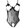 Image of Sexy lingerie women porno Silver black mature female erotic hollow tight bodysuit Chest A File Open Underwear temptation H5