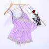 Image of Sexy lingerie women underwear porno Passion Lingerie Babydoll Nightwear 2PC Set Erotic new temptation sling ultra-thin pink H4