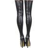 Image of Sexy wetlook Zipper Stockings Leg Wear Women Clubwear PVC Latex Stockings Faux Leather Fetish Costumes hot Erotic Bodystocking