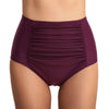 Image of Sfit Women's High Waist Bikini Bottom Shirred Swimsuit Tankini Briefs Swim Shorts Brazilian Monokini Plus Size 2XL Beachwear