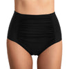 Image of Sfit Women's High Waist Bikini Bottom Shirred Swimsuit Tankini Briefs Swim Shorts Brazilian Monokini Plus Size 2XL Beachwear