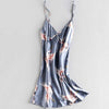 Image of Silky Satin Women 2PCS Pajamas Set Summer Kimono Robe&Pants Sleepwear Suit Animal Print Nightwear Casual Home Wear Pyjamas