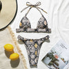 Image of Snake print bikini Push up swimsuit female bathing suit String thong Brazilian bikini 2020 High cut swimwear women Sexy biquini