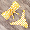 Image of Solid Bandeau Bikini Set 2019 Sexy Swimsuit Women Bikini Brazilian Thong Swimwear Female Halter top Bathing Suit Swimming Wear