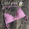 Image of Solid Bikinis 2019 Mujer Swimsuit Crochet White Bikini Top Knit Sexy Bikinis Women's Swimming Bra Female Swimwear