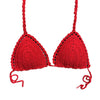 Image of Solid Bikinis Mujer Swimsuit Crochet Red Bikini Top Knit Sexy Bikinis Women's Swimming Bra Large Female Swimwear S - XL 2019 New