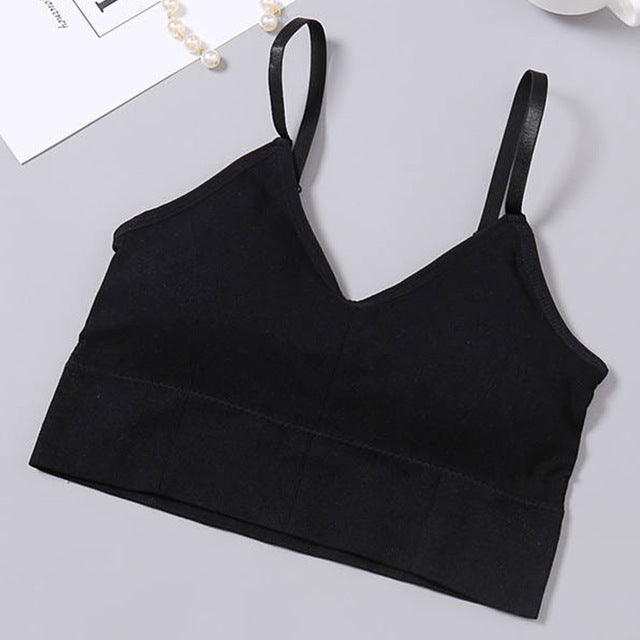 Solid Color Sexy Tank Crop Tops Women Fashion Basic Crop Top Streetwear Sleeveless Camis Cool Girls Cropped Tee Camisole Femme