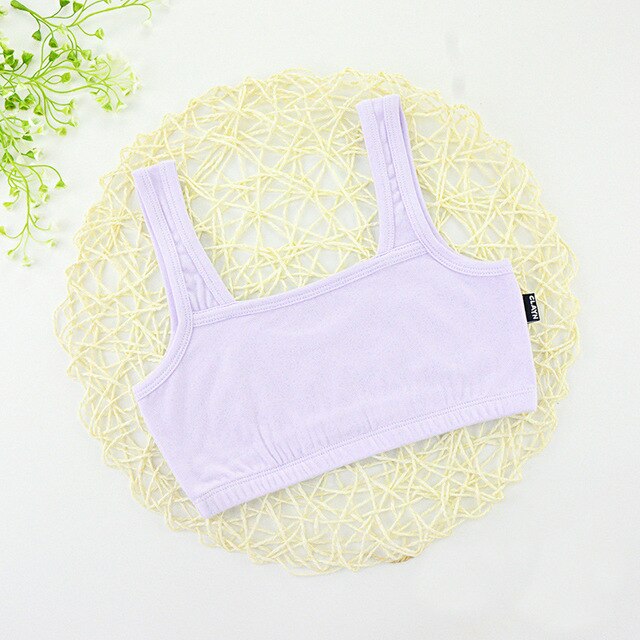 Summer Girls Tank Cotton Vest Kids Underwear Colored Baby Camisole Student Undershirts 4-14Y Teenager Tank Top For Children