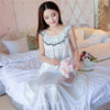 Image of Summer Sexy Satin Night Dress Women Big Size 4xl Silk Nightgown Women Lace Lingerie Nightdress Sleeveless Nightie Sleepshirts