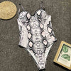 Image of Swim suit Women One Piece Swimsuit 2019 Monokini Push up Padded Animal Print Bodysuit Underwire Women's Swimwear Bathing suit