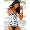 Image of Swimsuit 2020 Two Piece Tankini Swimsuits Women Swimwear Vintage Plus Size Swimwear Women Padded Bathing suit Bikini set XXXL