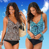 Image of Swimsuit 2020 Two Piece Tankini Swimsuits Women Swimwear Vintage Plus Size Swimwear Women Padded Bathing suit Bikini set XXXL