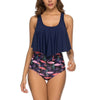 Image of Swimwear Women Bikini 2019 Mujer High Waist Swimsuits Ruffles Bikinis Swimming Suit For Womens Tankinis Bathing Suits Biquini