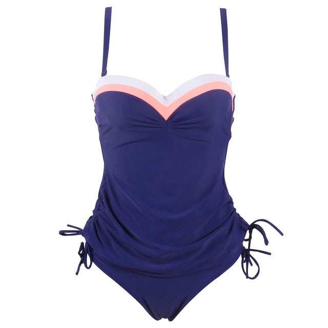 TCBSG 2019 Newest Push Up Sexy Tankini Plus Size One Piece Swimsuit Underwire Swimwear Women Summer Vintage Bathing Suits XXXL