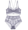 Image of TERMEZY Classic Bandage Pink Bra Set Lingerie Push Up Brassiere Lace Underwear Set Sexy High-Waist Panties For Women underwear