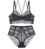 Image of TERMEZY Classic Bandage Pink Bra Set Lingerie Push Up Brassiere Lace Underwear Set Sexy High-Waist Panties For Women underwear