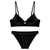 Image of TERMEZY High Quality Cotton Underwear Set Fashion Striped Bra Set Noble Girl Lingerie Set Push Up Bra Sexy Bra And Panty Sets
