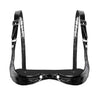 Image of TiaoBug Women Adjustable Spaghetti Straps Open Cup Bra Tops Black Faux Leather Hot Sexy Club Bralette Crop Top Erotic Lingerie