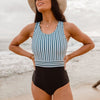 Image of Transparent One Piece Swimsuit Classic Women Sexy Swimwear Vintage Lily Flower Brand Bodysuit Monokini Black Bath Suit Beachwear