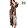 Image of Transparent Ultra-thin Sexy Women Lingerie Temptation Lace Bathrobe Large Size Pajamas Erotique Adult Sex Shop Hot Girl Indoor