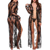 Image of Transparent Ultra-thin Sexy Women Lingerie Temptation Lace Bathrobe Large Size Pajamas Erotique Adult Sex Shop Hot Girl Indoor