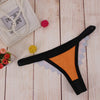 Image of Two-pieces Separates Bikini Bottom Thongs Bikini Top Sale Solid Sexy Swimsuit Brazilian Cheeky Bikini Bottom Geometric Bikinis