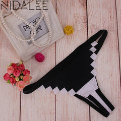 Two-pieces Separates Bikini Bottom Thongs Bikini Top Sale Solid Sexy Swimsuit Brazilian Cheeky Bikini Bottom Geometric Bikinis